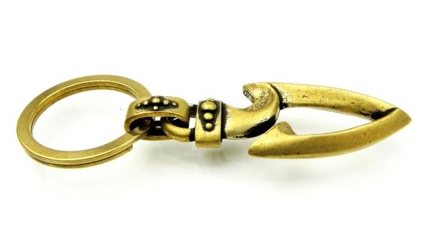 正規取扱 VASSER（バッサー） Spear Hook Key Chain Antique Brass 